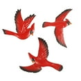 thumbnail image 5 of MLINS Red Iron Bird Wall Decor for Decoration and Beautiful Adds Housewarming Accents 3 Pcs, 5 of 8
