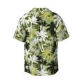 thumbnail image 6 of Lsque Hawaii Palms print Men's Cuban Collar Short Sleeve Shirt Summer Beachwear Casual Button Down Fashionable Vacation Leisure Shirt-XX-Large, 6 of 7