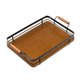 thumbnail image 1 of Bandeja de servicio rectangur, vajil de pto de mesa de té, pto de fruta de comida, bandeja de aperitivos , bandeja de té para cena restaurante Weding Party Marrón 30x20x65cm Sunnimix plato de almacenamiento, 1 of 8