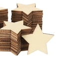 thumbnail image 1 of Estrellas de madera de 30 mm, paquete de 100 recortes de madera en blanco, 1 of 5
