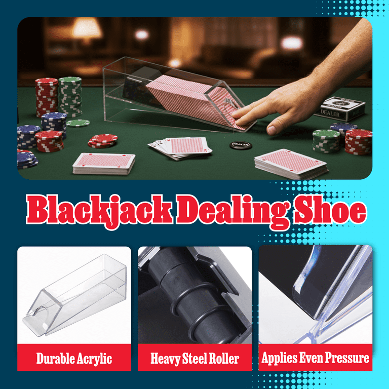 card shoe for sleeved cards Casino Blackjack Dealer Shoe - 6 Deck Black