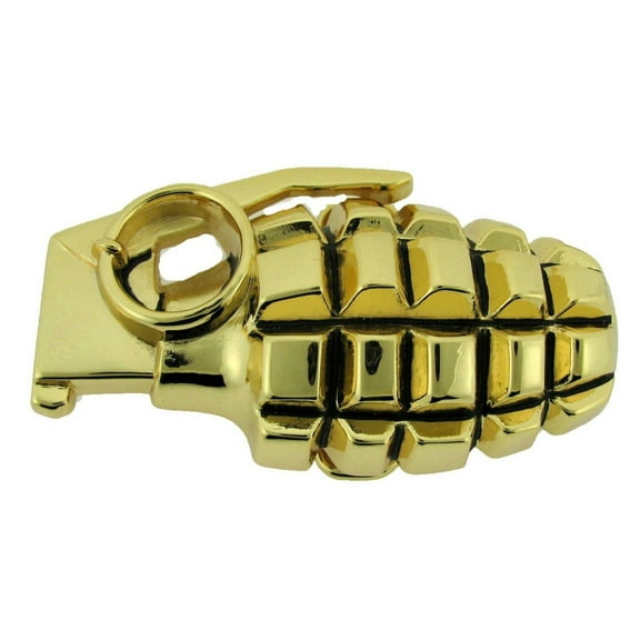 Hand Grenade Gold Belt Buckle USA Military Army bomb Seal Navy Weapon Goth Tribal New Men Women Fashion
