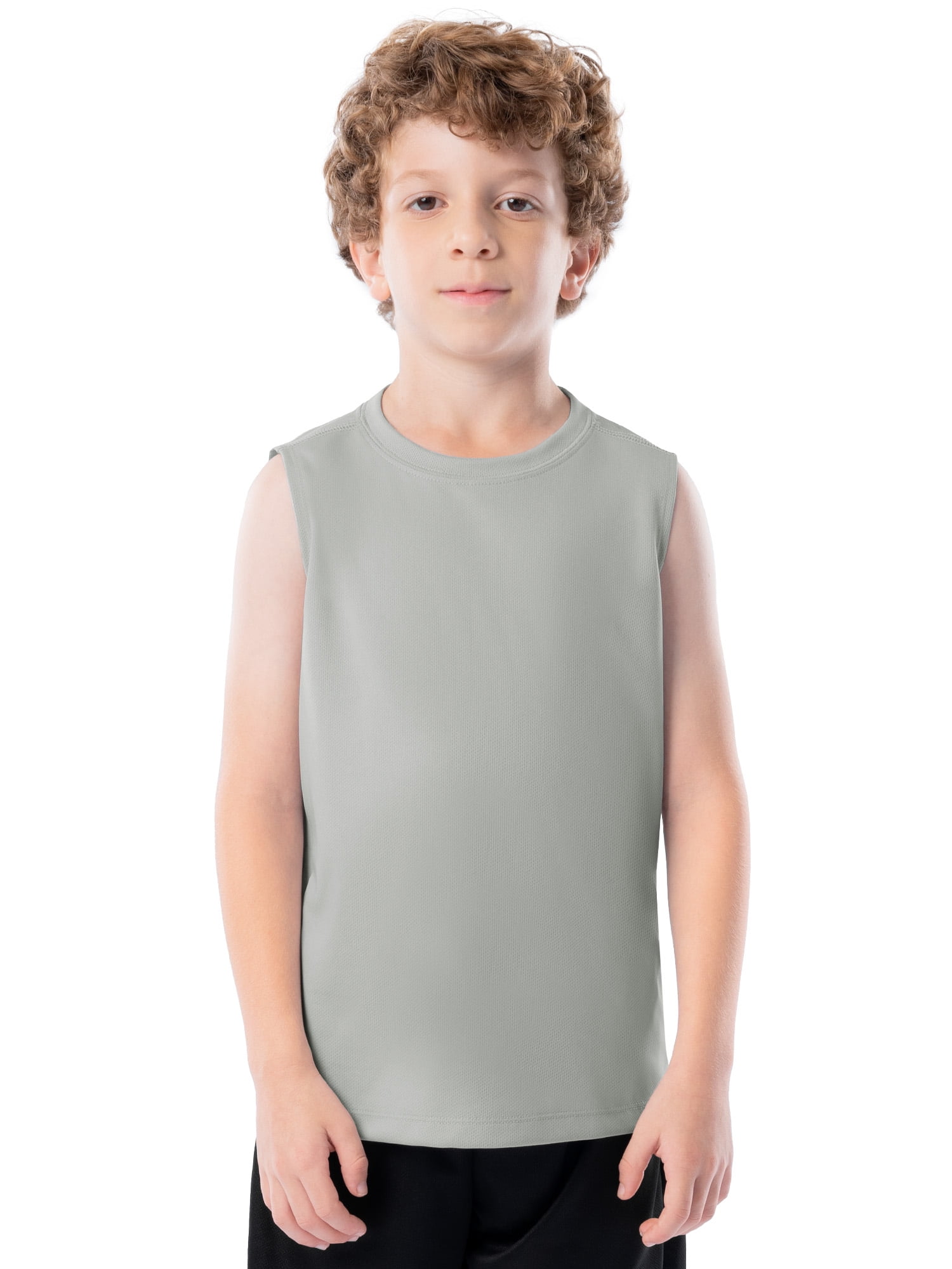 Athletic Works Boy's Core Active Muscle Tank, 2-Pack, Sizes 4-18 & Husky