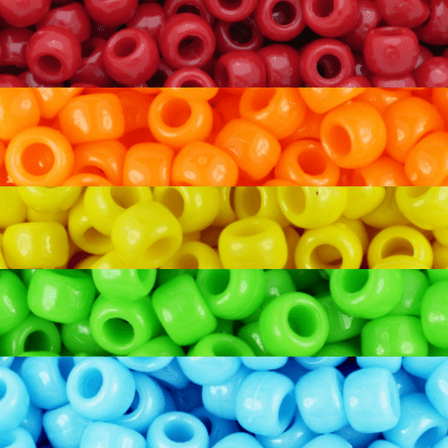 The Beadery Pony Bead Mega Pack, 4500 Beads, Red, Orange, Yellow, Green, Baby Blue, Unisex