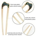 thumbnail image 5 of Gold Shaped Hair Pins Metal French Hairpin Vintage Forks Sticks Bobby Pin Kit for Updo Bun Women Girls Hairstyle Hair Accessories 3 Pieces (Gold), 5 of 5