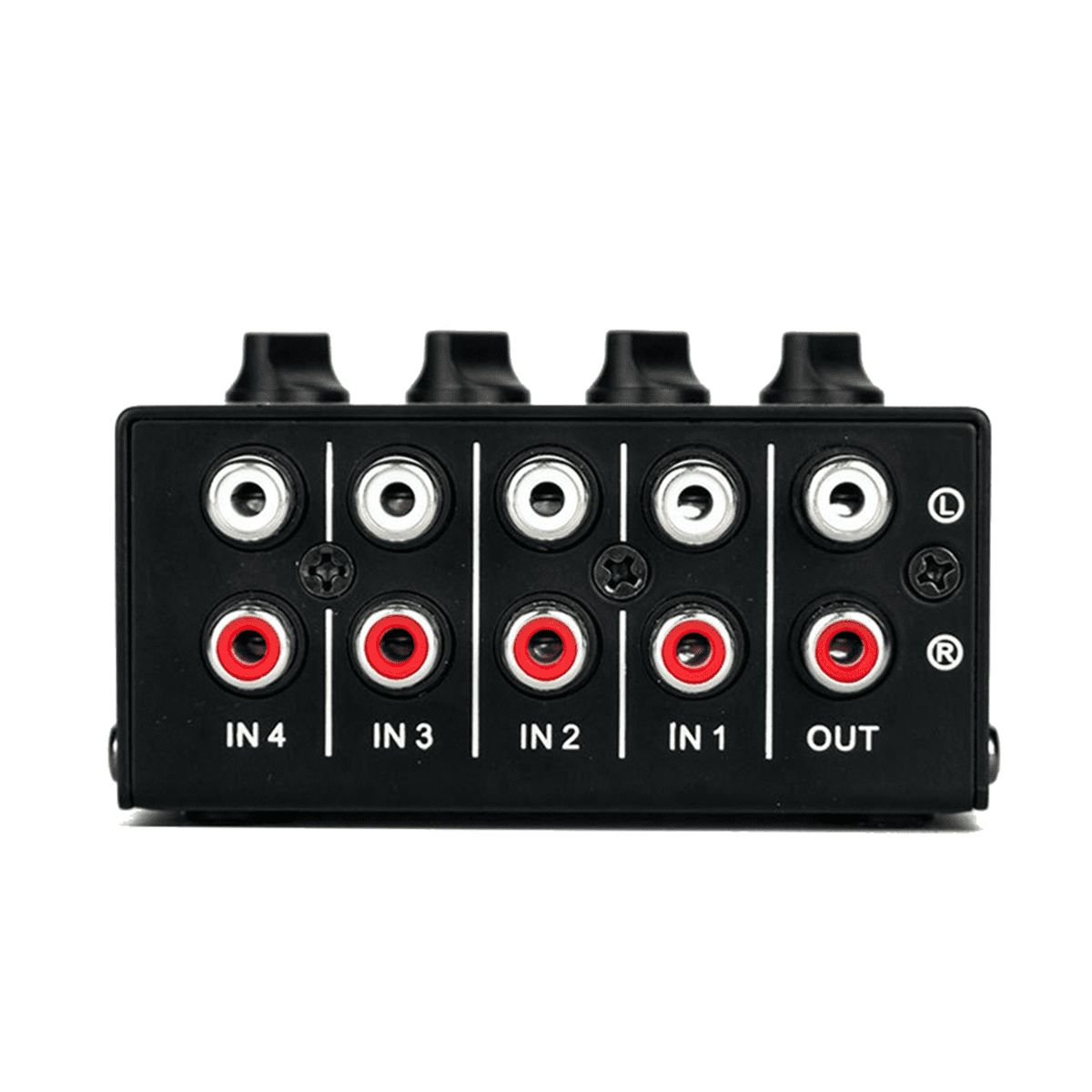 2X 4 Channel Stereo Audio Mixer Support Input and Output Mini Passive Stereo Mixer with Separate Volume Controls,2 x Stereo Audio Mixer,black