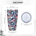 thumbnail image 4 of Fotbe cool rock Skull Pattern 20 oz Tumbler Stainless Steel Vacuum Insulated Coffee Ice Cup Double Wall Travel Flask Leak-proof Coffee Cup-Straw Three-piece Set, 4 of 8