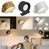 USB Rechargeable Wall Lamp | LED Bedside Reading Light | Adjustable 3-Mode Night Light | Magnetic 360° Rotation | 24 LEDs | 2000mAh Battery | Portable Cabinet Sconce | 4.5W 350LM | Modern Compact