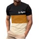thumbnail image 1 of Mens Casual Pantalones Cortos Cuello Redondo Patchwork Impresión Suéter Blusa de Fitness, Camisetas para Hombre, 1 of 4