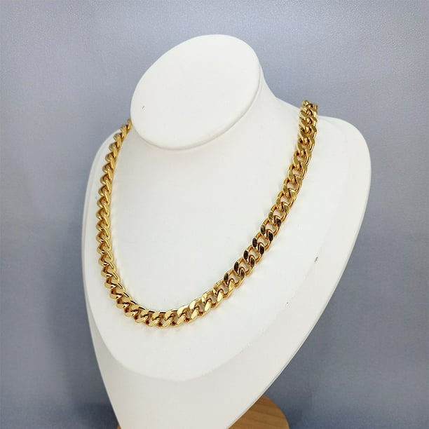Collar de cadena de acero de titanio estilo hip hop para hombre, cadena de estilo hip hop cubana a la moda para hombre, accesorios que combinan con todo para chicas y parejas