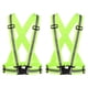 thumbnail image 1 of Chaleco Reflectante Ajustable de Alta Visibilidad Uxcell con Franjas de 1.5" para Ciclismo, Correr y Caminar Verde 2 Paquete, 1 of 5