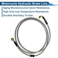 thumbnail image 6 of 190cm Motorcycle Brake Clutch Oil Hose Line Nylon Stainless Steel Wire Braid PU Motorcycle Hydraulic Brake Line for Motorcycles Dirt Bikes Silver Tone, 6 of 6