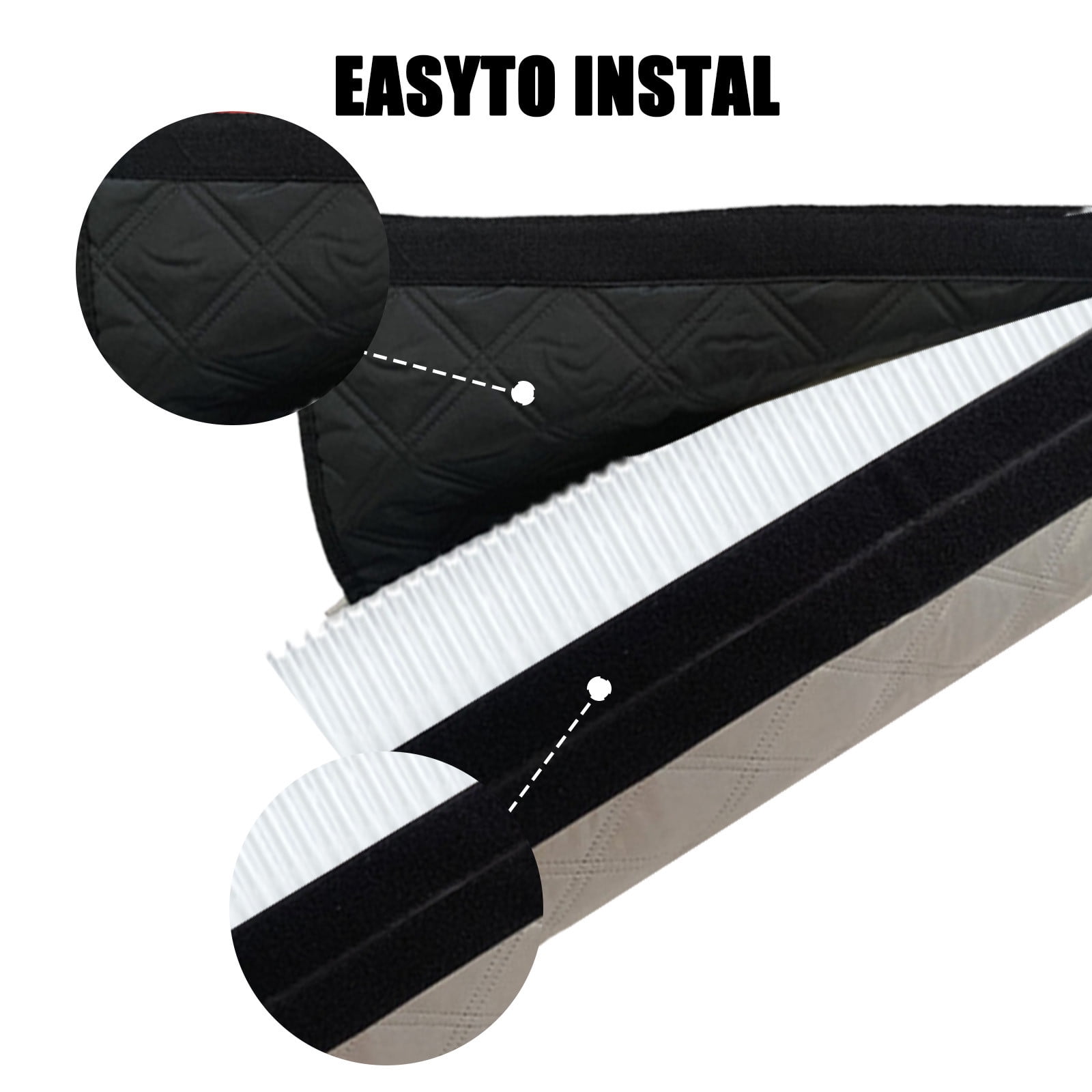 Portable AC Hose Cover for 5 in and 5.9 in Diameter Exhaust Hoses - Insulated AC Vent Cover Sleeve with Hook and Loop Closure