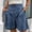 *A-Blue, variant on ClodeEU Women's Elastic Waist Knee Length Shorts,Straight Leg Casual Loose Short A-Blue,Womens Plus XXL