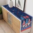 thumbnail image 4 of Independence Day Table Runner - 120 Inch Long, Kitchen Dining Table Runner Dresser Scarves, Patriotic Gnomes USA Flag Firework Farmhouse Decor for Coffee Tables Wedding Party Banquet, 4 of 8