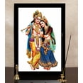 thumbnail image 6 of IBA Indianbeautifulart Radha Krishna Picture Frame Religious Poster Black Wall Frame Deity Photo Frame Wall Decor&nbsp;For Home/ Office/ Temple-6 x 8 Inches, 6 of 7