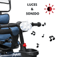 thumbnail image 2 of Triciclo Evolutivo para Niños Giratorio 360 con Luz y Sonido Ruedas de Eva Toldo y Bastón de Empuje - Azul, 2 of 7