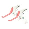 thumbnail image 1 of S SERENABLE 2 Pieces Bike Brake Lever Three Finger Compatibility Replacement Accessories White and Pink, 1 of 9