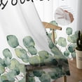 thumbnail image 5 of Summer Tropical Eucalyptus Leaves Tulle Curtains for Living Room Kitchen Bedroom Sheer Tulle for Cafe Hotel Modern Home r, 5 of 7