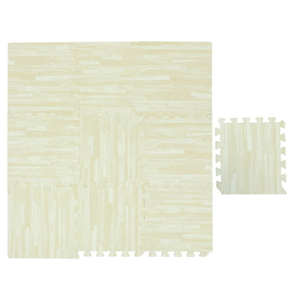 LITINKIMI Baby Mats for Floor Beige EVA 10Pcs 12.18X12.18X0.39In