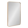 thumbnail image 1 of Kate and Laurel Zayda Radius Rectangle Framed Wall Mirror, Gold 20x30, 1 of 9