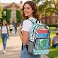 thumbnail image 3 of SEANATIVE Kids See Through Backpack for Children Clear Bag Transparent School Bookbag PVC Daypack Security Check Clear Bookbag for Preschool Elementary, Fish Coral Seashell Blue, 3 of 7