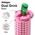 thumbnail image 3 of Sidagar 26 fl oz Stainless Steel Insulated Water Bottle with Handle, Leakproof Straw Lid, Pink Green, 3 of 8