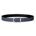 thumbnail image 2 of INXX STREET Men's Business Casual Silver Pin Buckle First Layer Cowhide Durable Breathable Blue Belt Cloth Size 35-37, 2 of 8