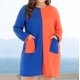 thumbnail image 2 of Vestido suelto informal de talla grande con cuello redondo y manga larga para mujer Pompotops hdfakjf2875, 2 of 9