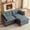 grey(corduroy), variant on Modular Sectional Sofa, 76.5" L-Shaped Corduroy Comfy Sectional Couches for Living Room, 2-Seater Cloud Couches with 1 Movable Ottoman, Flexible Combination Modern Deep Seat Sofa (Grey)