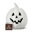 thumbnail image 4 of Paper Mache Pumpkin White Tabletop Decor, 8" Height, Fall by Way To Celebrate, 4 of 6