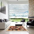 thumbnail image 7 of Ahgly Company Machine Washable Indoor Rectangle Contemporary Brown Red Area Rugs, 2' x 4', 7 of 7