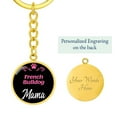thumbnail image 5 of Dog Mom Keyring French Bulldog Mama Circle Keychain Stainless Steel or 18k Gold, 5 of 12
