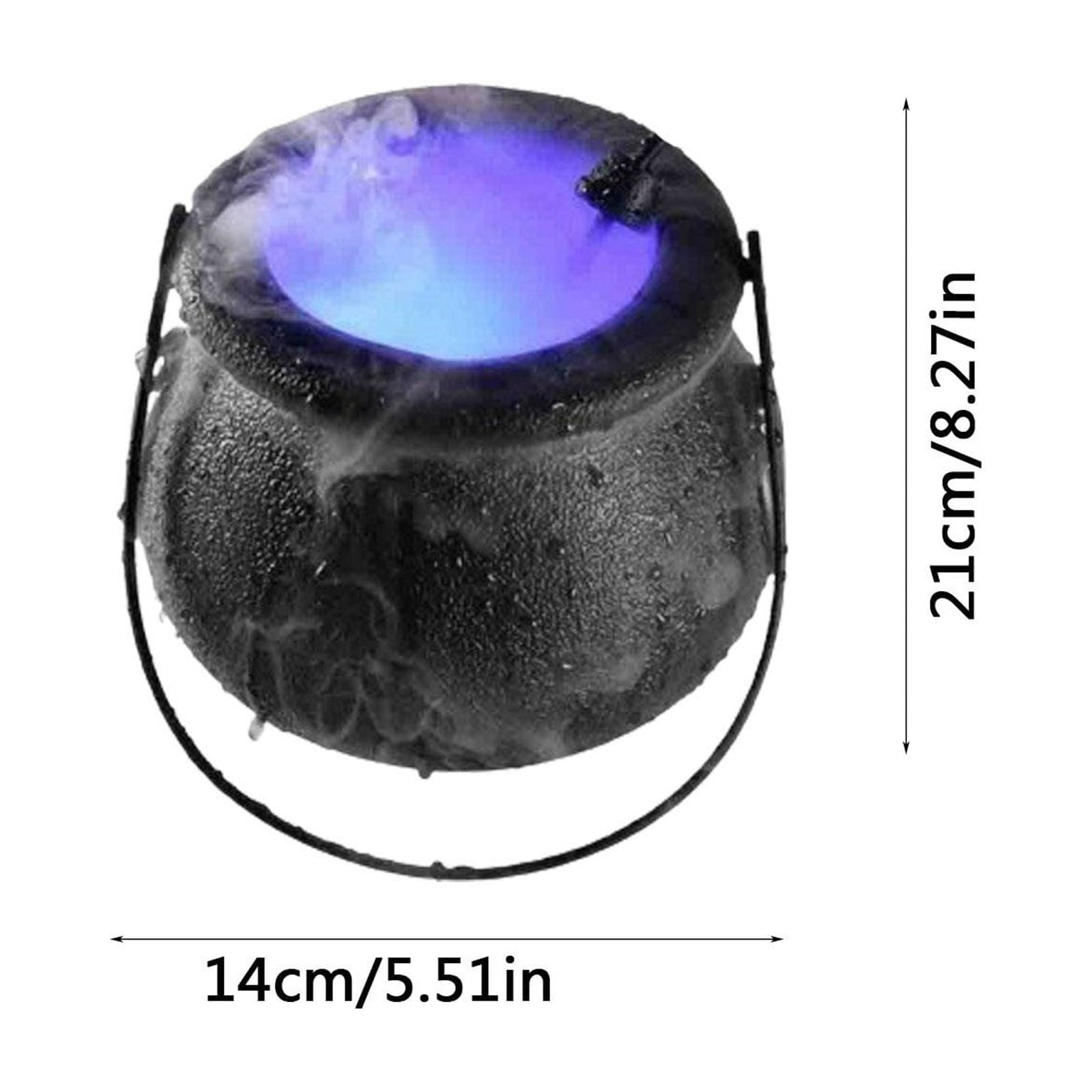 Herunwer Halloween Witch Cauldron Mist Maker with LED Lights, Spooky Fog Machine for Party Decor