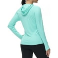 thumbnail image 3 of Weilanxin Women's UPF 50+ Sun Protection Hoodie SPF Shirt Long Sleeve Hiking Fishing Outdoor Shirt Lightweight Hoodie MintGreen M, 3 of 9