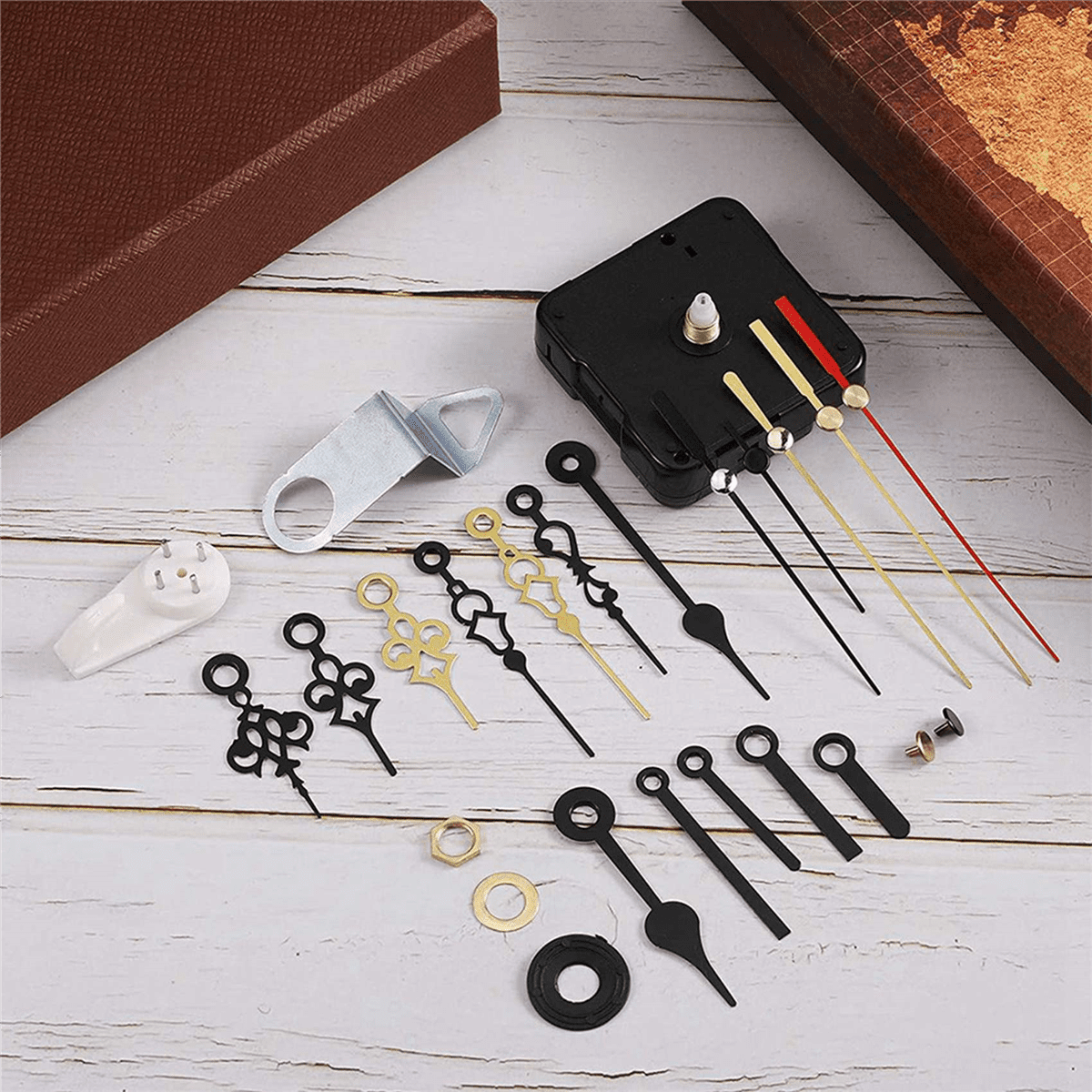 35 Sets Quartz Clock Movement Mechanism, Silent Short Shaft Clock Mechanisms with Hands, Wall Clock Mechanism Parts,35 x Quartz clock movements 105 x clock hands 35 set x Accessories,