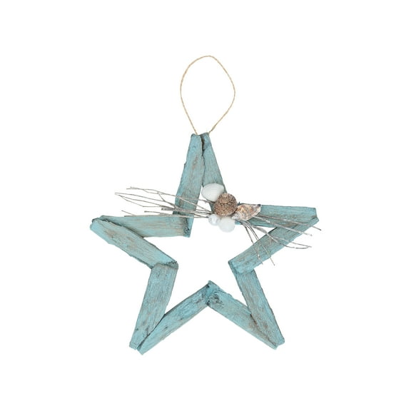 2" Seafoam Driftwood Star Christmas Ornament