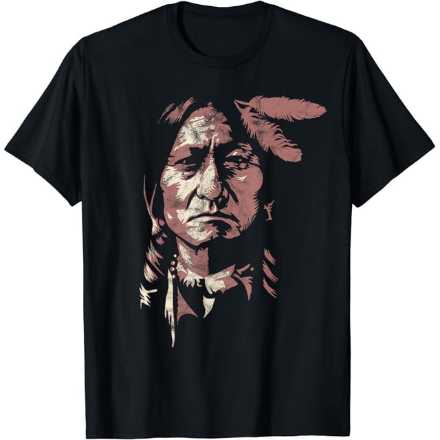 Sitting Bull Native American Chief Indian Warrior - playera para hombre y mujer