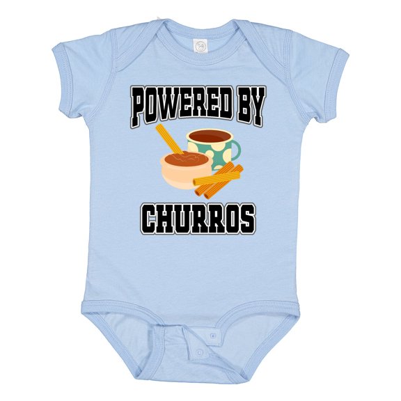 Inktastic Powered by Churros and Chocolate Boys or Girls Baby Bodysuit