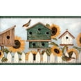 thumbnail image 5 of Trimz Country Sunflower Birdhouse Wallpaper Border -  Farmhouse Garden Wall Decor - Yellow, Green, Blue, White 15' L x 10.25" W, 5 of 5