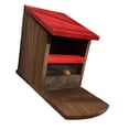 thumbnail image 3 of Comedero de madera para ardillas, comedero espacioso para mascotas de jardín, ideal para patios y árboles decorativos. rojo, 3 of 9