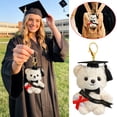 thumbnail image 1 of Iumwxz Graduation Bear Keychain Plush Figure Graduating Cap Mini Teddy Soft Keepsake Bag Clip Durable, for Commemorating Gift for Students Grads Teachers or Decorative Display, 1 of 8