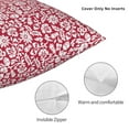 thumbnail image 3 of Wukai Red Flowers Premium Polyester Fleece Pillow Covers with Hidden Zipper Closure,Luxuriously Soft and Durable-26"x26", 3 of 7