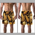 thumbnail image 3 of luoweisi Men's Beach Shorts Quick Dry Swim Trunks with Mesh Lining Thanksgiving Corn L, 3 of 5