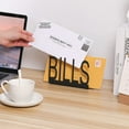 thumbnail image 5 of MyGift Black Metal Mail Holder, Bills Cutout Design, 5 of 7