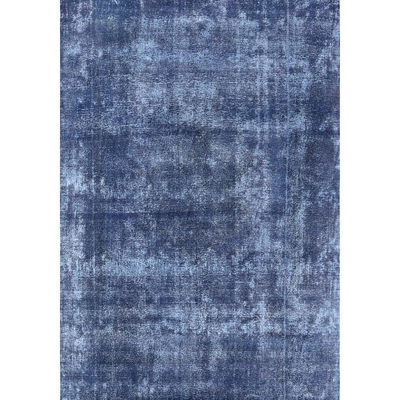 Ahgly Company Indoor Rectangle Mid-Century Modern Blue Persian Area Rugs, 8' x 10'