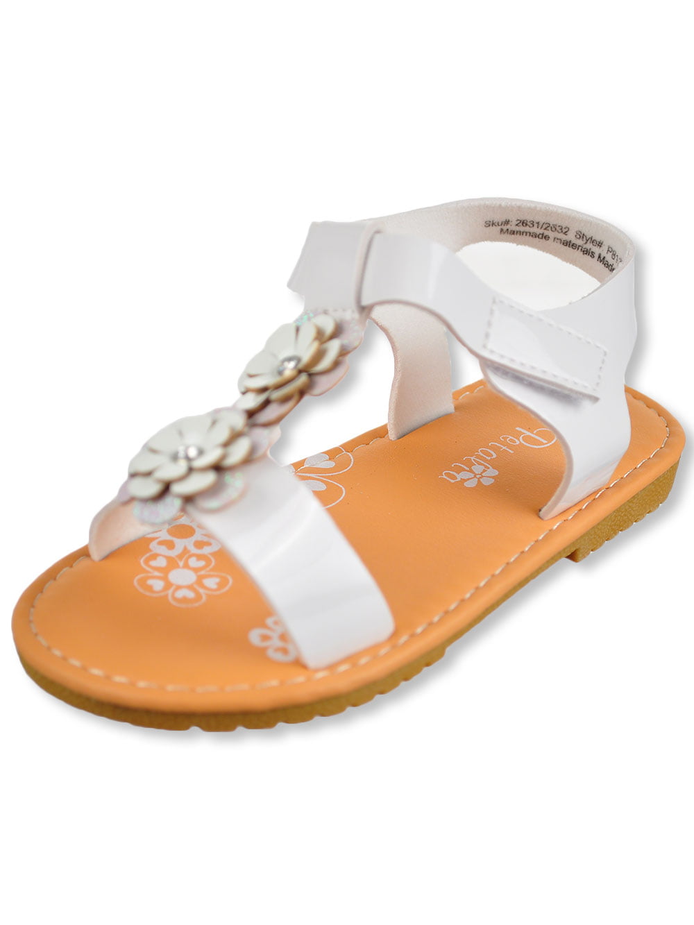 Petalia - Petalia Girls' Big Flower Sandals (Sizes 6 - 12) - Walmart ...