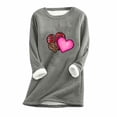thumbnail image 1 of Birdeem Womens Large Loose Raglan Top Thickened and Velvet Lamb Wool Warm Underlay, 1 of 1