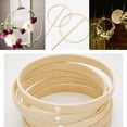 thumbnail image 2 of Anillo de madera circular de bambú, guirnalda Floral, flores hechas a mano, anillo colgante, decoración de boda y Navidad, 10-26cm, 2 of 4