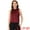 Burgundy, variant on Unique Bargains Women's Elegant Satin Sleeveless Bow Tie Neck Solid Work Blouse Top Peacock Blue XL